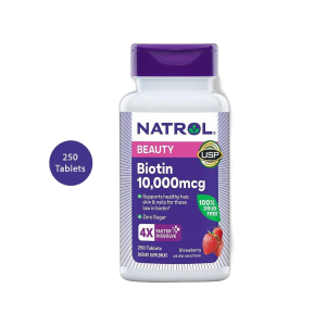 Natrol Beauty Biotin 10,000Mcg 4X Faster Dissolve (250 Tablets)
