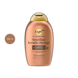 OGX Brazilian Keratin Therapy Shampoo for Shiny Hair Sulfate-Free (UK) (385 ml)