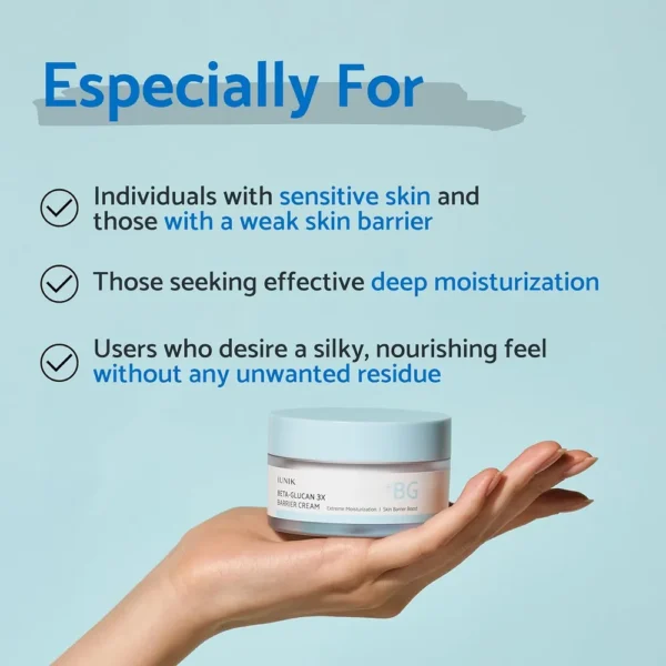 iUNIK Beta Glucan 3X Barrier Cream (50 ml)