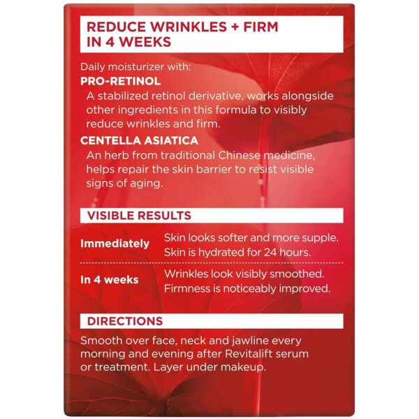 L'Oréal Paris Revitalift Anti-Wrinkle + Firming with Pro-Retinol + Centella Asiatica Night Cream (48 g)