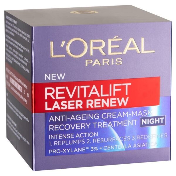 L'Oréal Paris Revitalift Laser Face Moisturiser Triple Action Anti-Ageing Night Cream (50 ml)