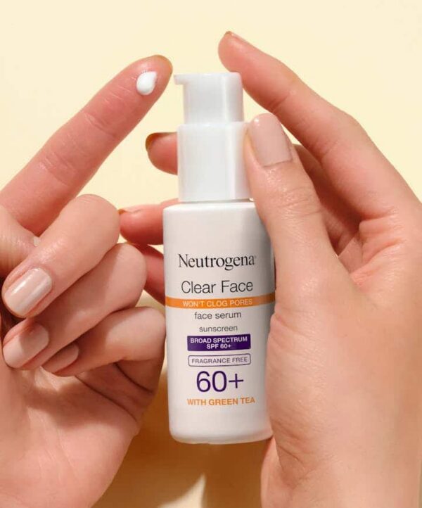 Neutrogena Clear Face Serum Sunscreen with Green Tea SPF60+ (50 ml)