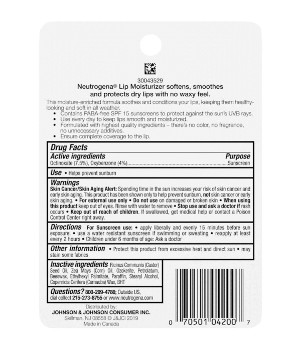Neutrogena Norwegian Formula Lip Moisturizer SPF 15