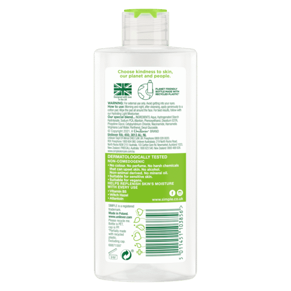Simple Kind to Skin Soothing Facial Toner (200 ml)