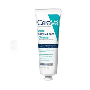 CeraVe Acne Clay-to-Foam Cleanser (118ml)