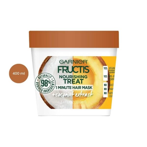 Garnier Fructis Nourishing Treat 1 Minute Hair Mask with Coconut Extract (400 ml)