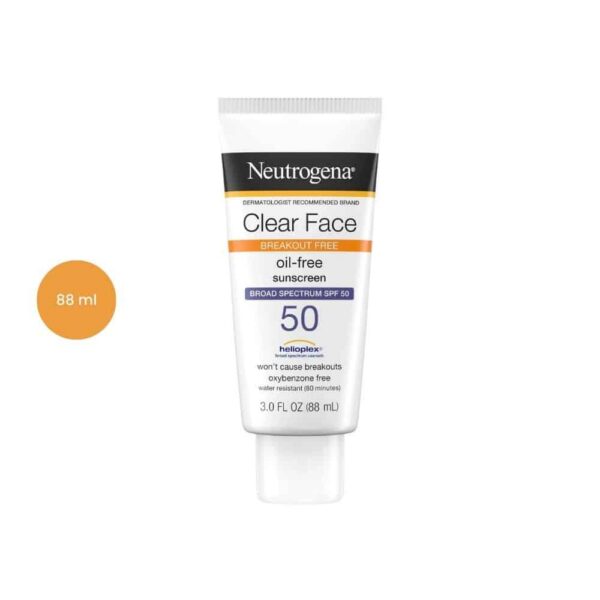 Neutrogena Clear Face Oil-Free Sunscreen SPF50 (88 ml)