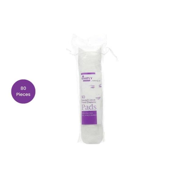 Simply Cotton Round Cosmetic Cotton Pads (80 pcs)