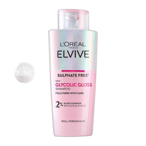 L’oreal Elvive Glycolic Gloss Sulphate Free Shampoo for Dull & Porous Hair (200ml)