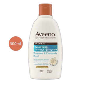 Aveeno Gentle Moisture+ Rose Water & Chamomile Blend Shampoo for Frizzy & Flyaway Hair (300ml)