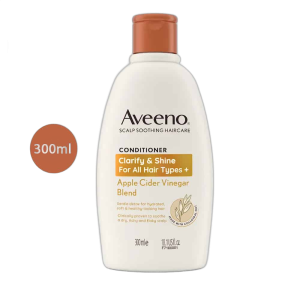 Aveeno Clarify and Shine+ Apple Cider Vinegar Blend Conditioner For All Hair Types (300ml)