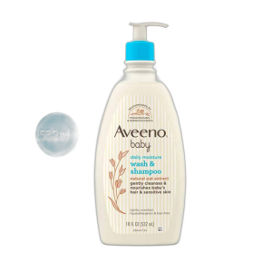 Aveeno Baby Daily Moisture Wash & Shampoo (532ml)