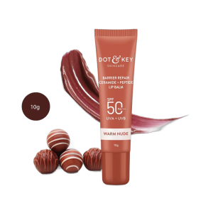 DOT & KEY Ceramide + Peptide Barrier Repair Lip Balm SPF 50+ #Warm Nude (10g)